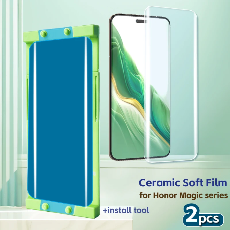 

2pcs Screen Protector For HONOR Magic 6 5 4 3 Pro Magic6 Magic5 Gadgets Accessories Easy To Install Tool Kits Not Tempered Glass
