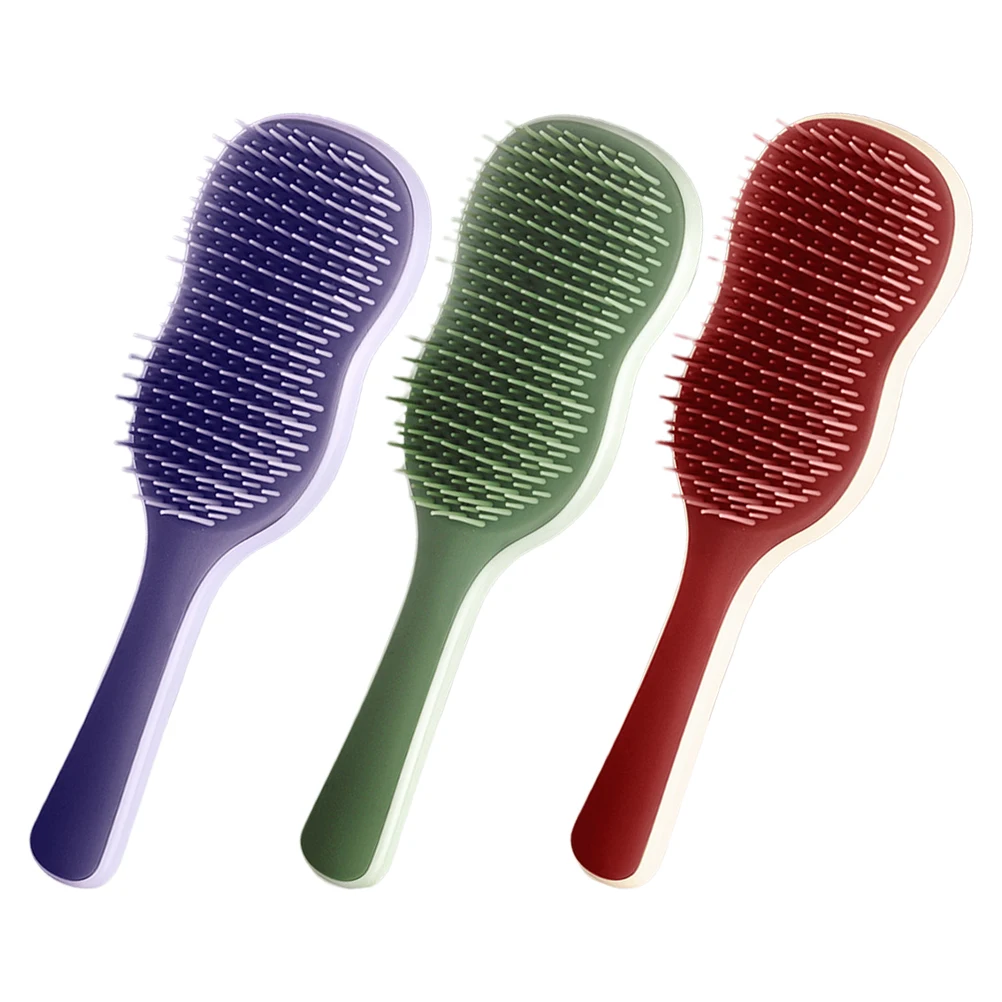 

3pcs Paddle Brush Detangling Massage Brush For Women Self Cleaning Hair Comb Lightweight Smooth Teeth Non S Handle Wet Dry