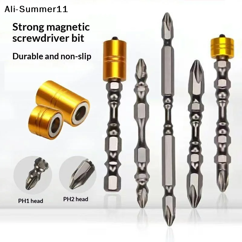 【U0】5PCS Strong Magnetic Screwdriver Bit Set Electronic Screwdriver Bits For Plasterboard Drywall Screw Driver