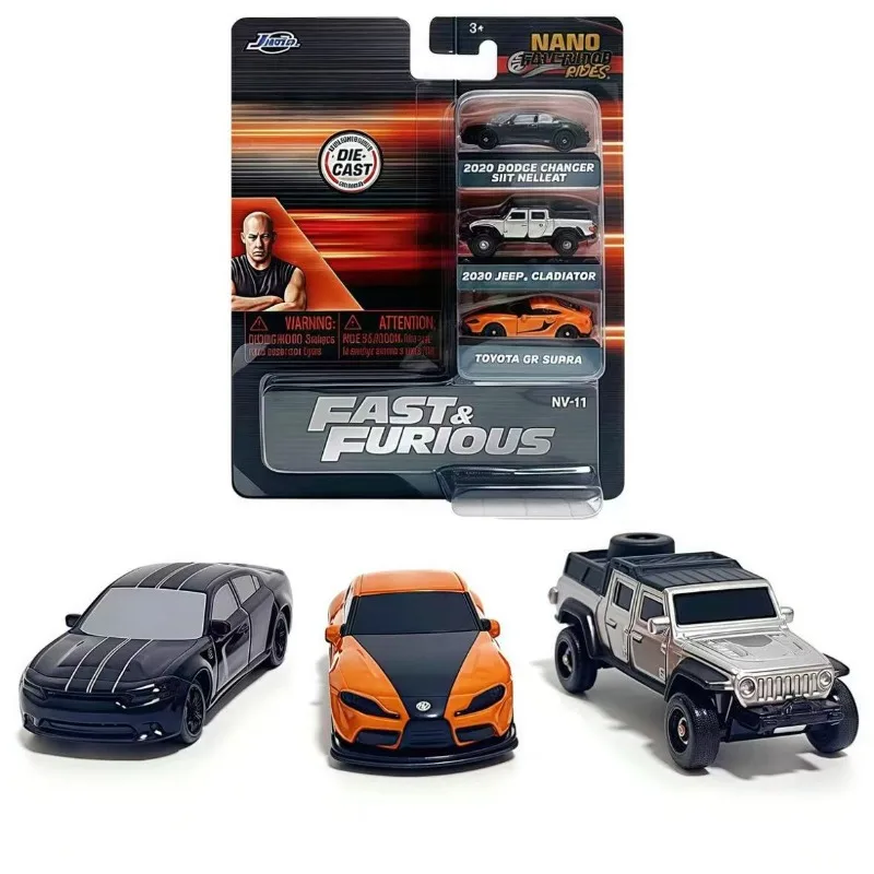 JADA 1:128 Fast & Furious Diecast Mini Alloy Car Set Action Figure 3 Pack Vehicles Doll Model Toys Collect Ornaments view 5