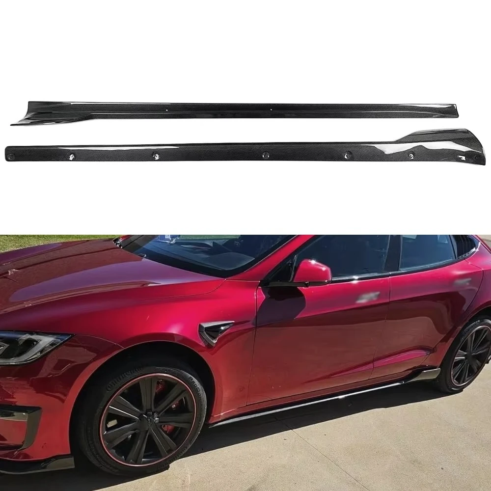 

Carbon Fiber RZ Style Side Skirts for Model S 2021-24 Body Kits Side Skirts