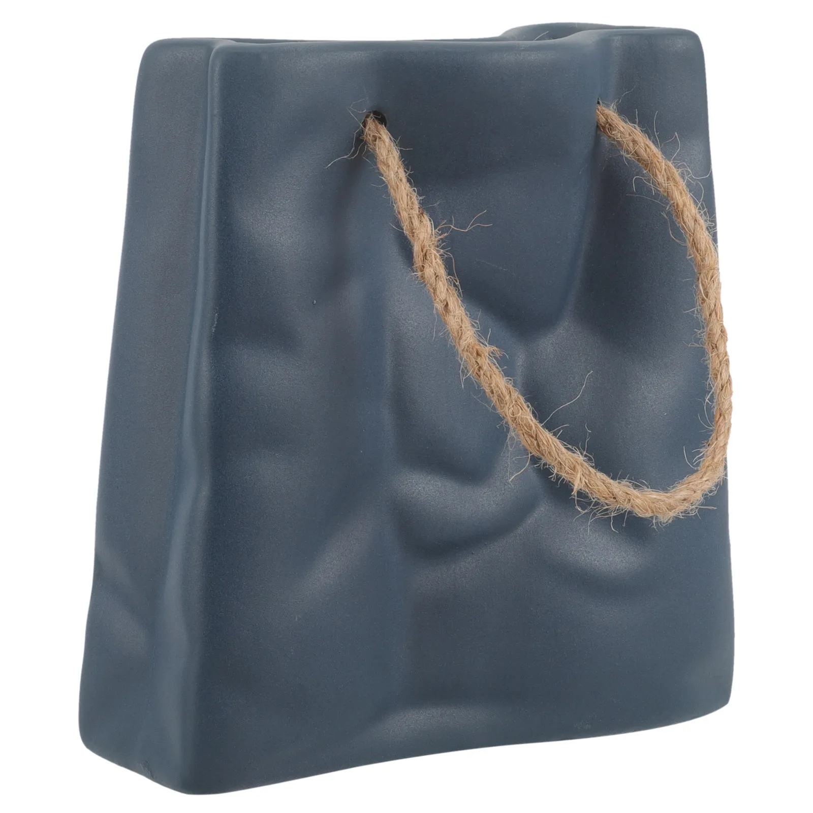 Ceramic Purse Flower Vase Bag Shaped Tall Decorative Vase Modern Simple Design Flat Bottom for Flower Arrangements Centerpiece