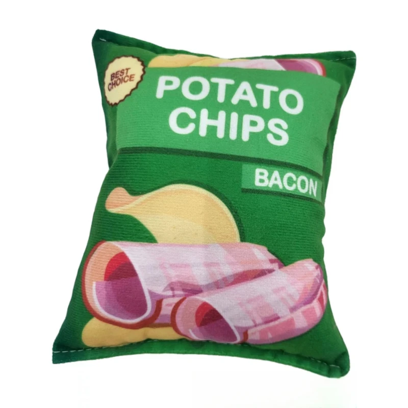 Pet Voice Toys Potato Chips Series Dog Toys Anti Bite Plush Pet Pillow Bite Toys