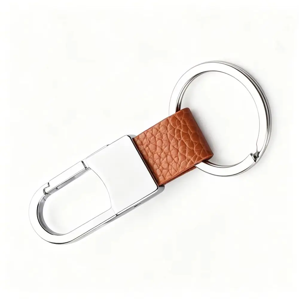 2026 Fashion Leather Keychain Metal Pendant Portable Waist Ornament for Men Women