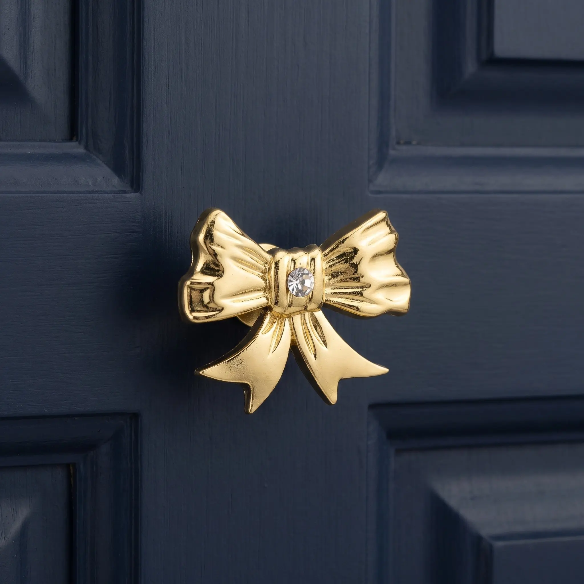 4Pcs Gold Bow Cabinet Drawer Handles Decorative Rhinestone Bowknot Pulls Zinc Alloy Vintage Dresser Knobs for Kitchen Bedroom