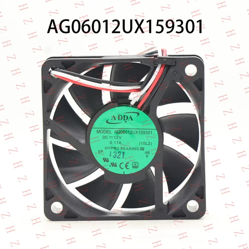 P+ for ADDA Low-Energy Case Cooling Fan 12VDC 0.17A 60*60*15MM 3-wire AG06012UX159301