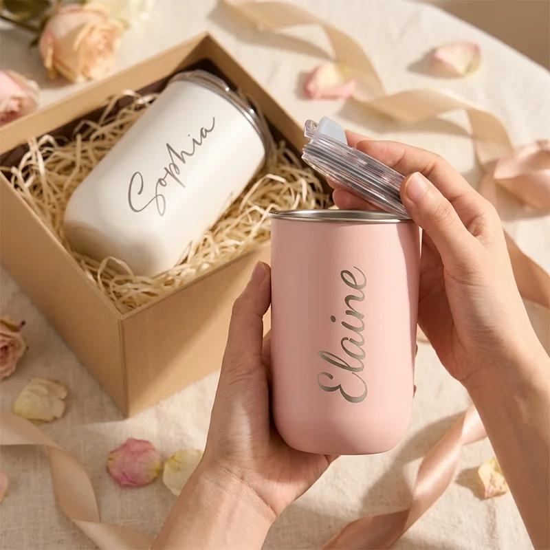 300ml Personalised Thermos Flask, Customised Stainless Steel Coffee Mug, Juice and Milk Mug The Perfect Gift for Men and Women - view 5