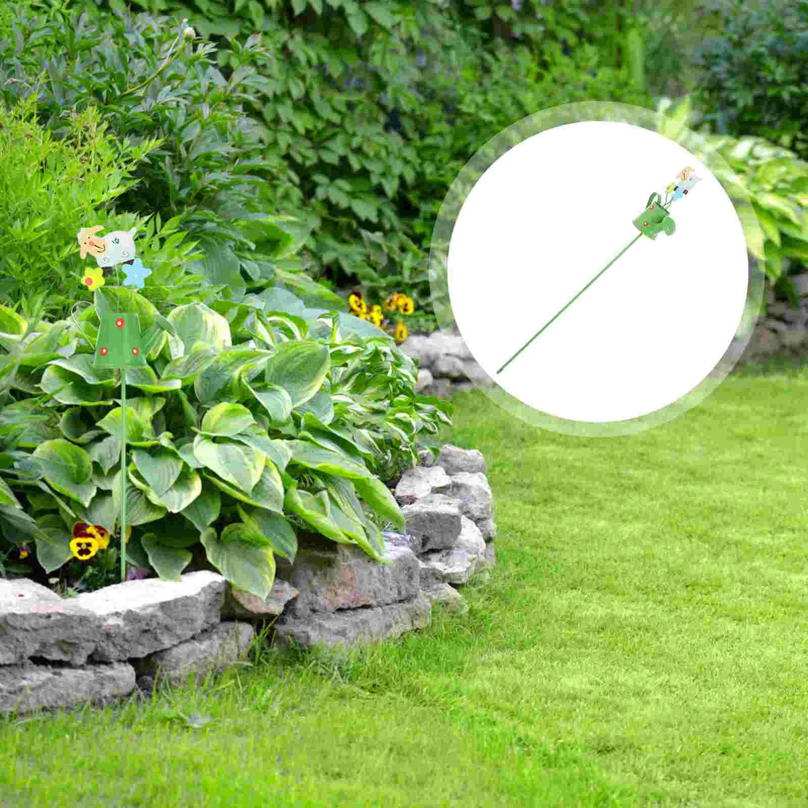 Металлический держатель для цветов, декоративные ставки для двора, домашние украшения для сада, украшение растений, украшения для горшка, Божья коровка