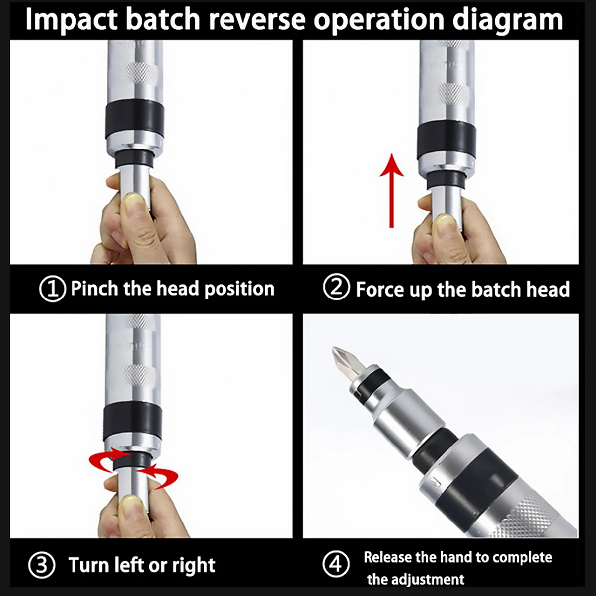 Imagem -04 - Chave de Fenda Portátil do Impacto Ferramentas Manuais para Afrouxar os Parafusos Remover Fixadores Teimosos Conjunto Manual