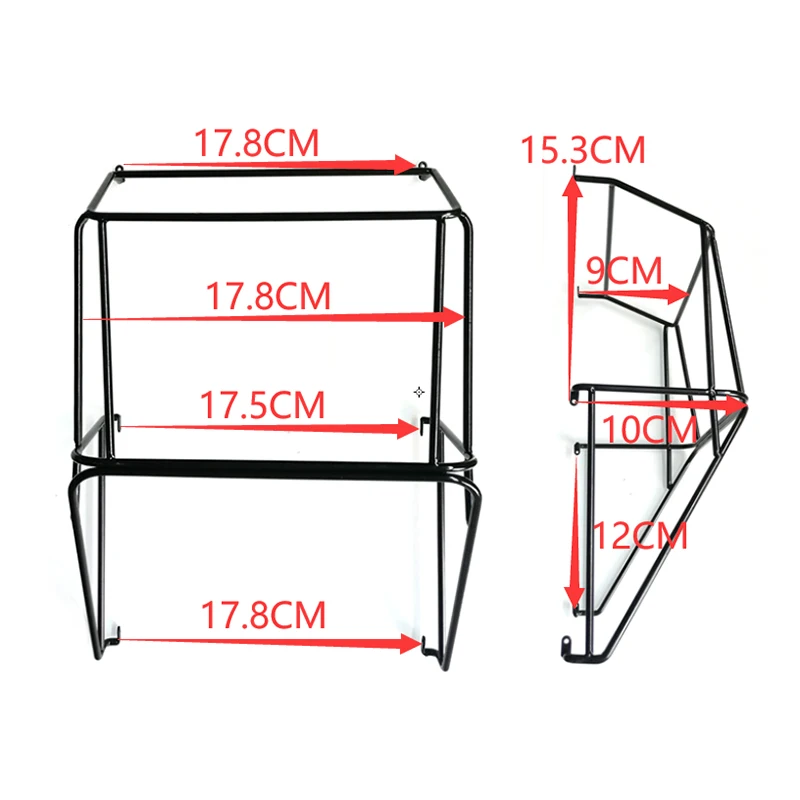 TOUCAN metalowy bagażnik A do gąsienic RC akcesoria 1/10 zdalnie sterowane części samochodowe D90 Pickup TH01558-SMT6