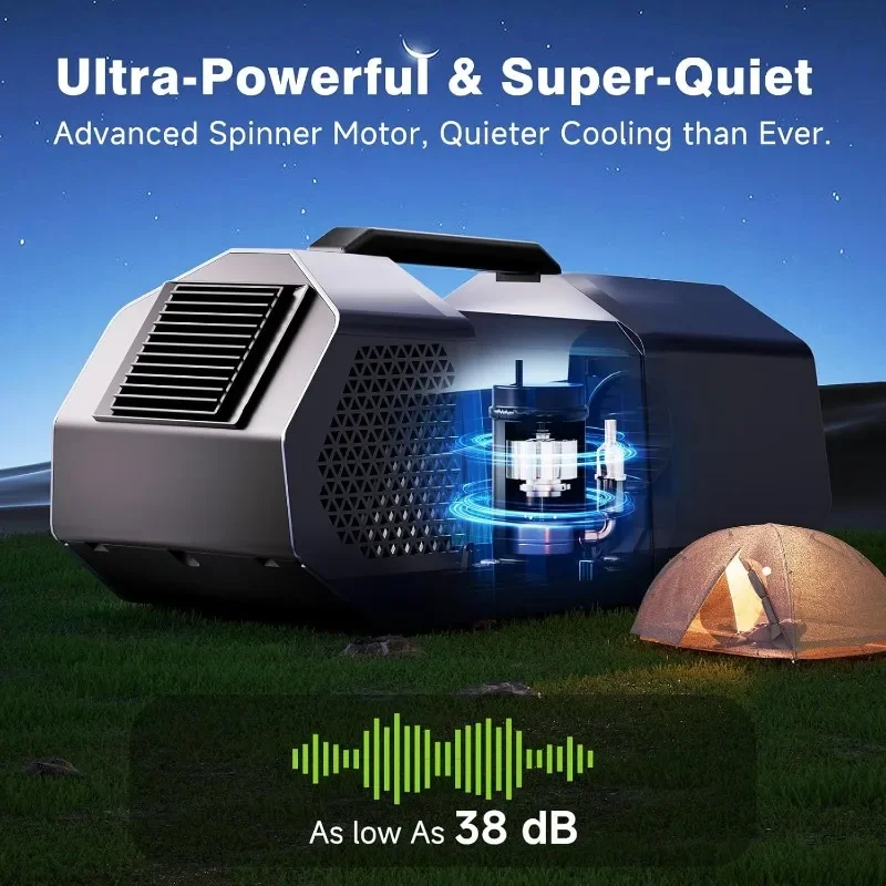 AC portabel, tenda berkemah sangat rendah hemat energi, mobil Unit luar ruangan ringan kompak, RV, Kemah, layar sentuh