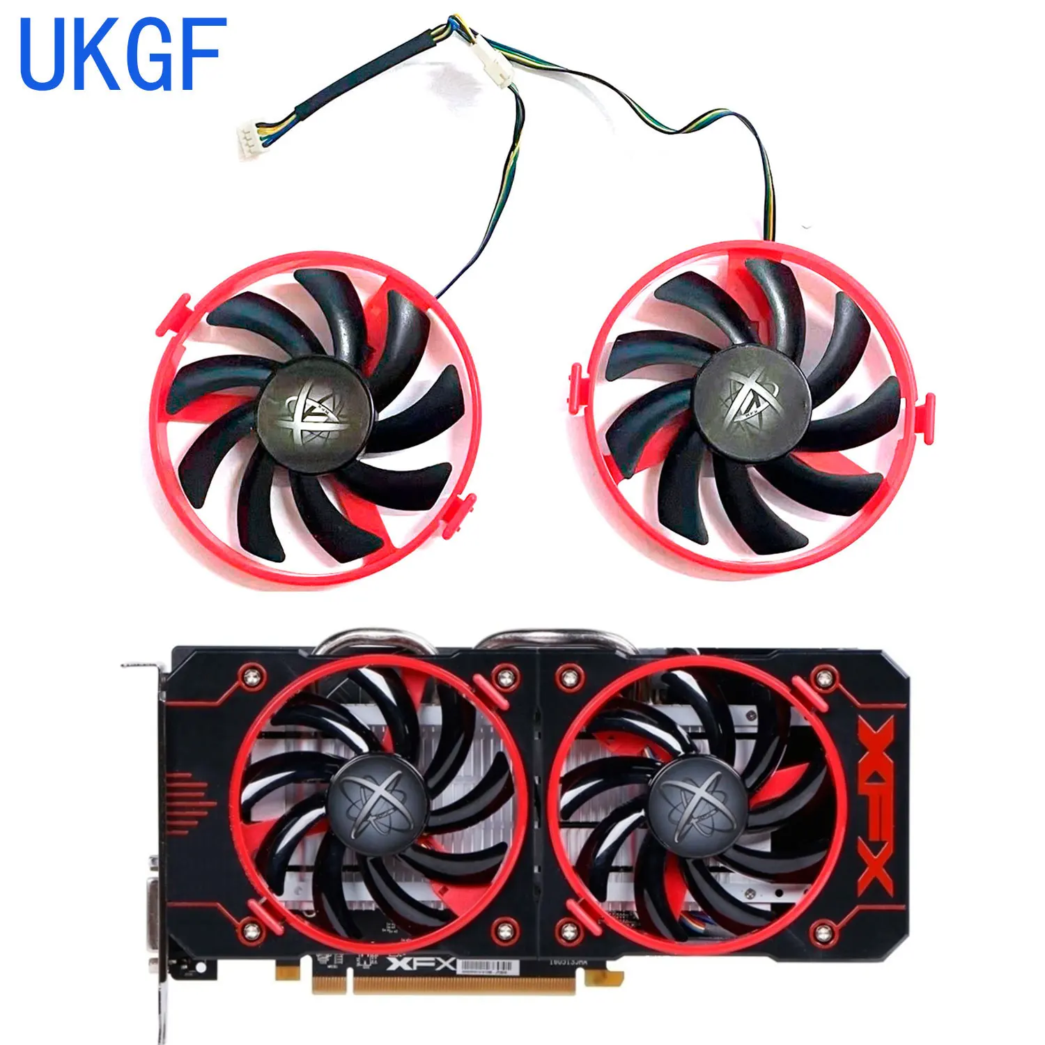 New FDC10U12S9-C 4PIN RX460 GPU fan for XFX Radeon RX 460 dual cooling graphics card cooling fan