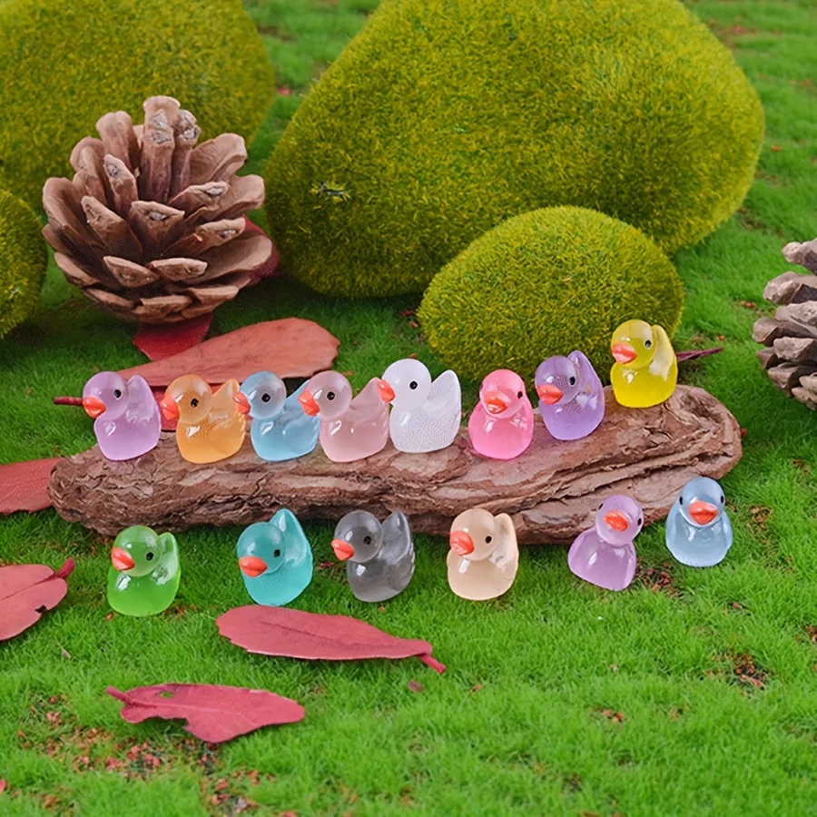 Mini Leuchtende Enten-Skulpturen, Geeignet für Puppenhaus-Zubehör, Mikro-Landschaften, Bonsai-Dekoration Weihnachtsgeschenke – Detail 3