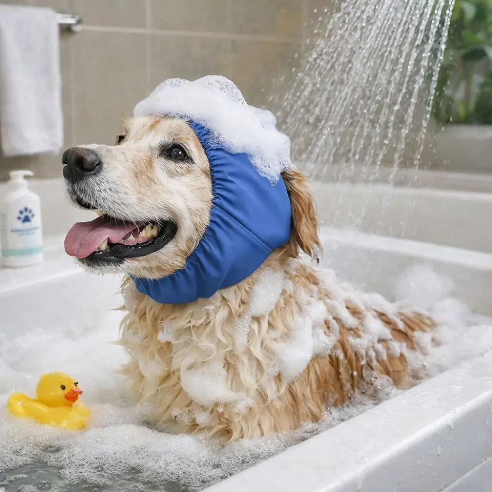 

Waterproof Dog Ear Muffs Hearing Protection Noise Reduction Pet Bathing Cap Adjustable Comfort Cat Shower Cap Firework