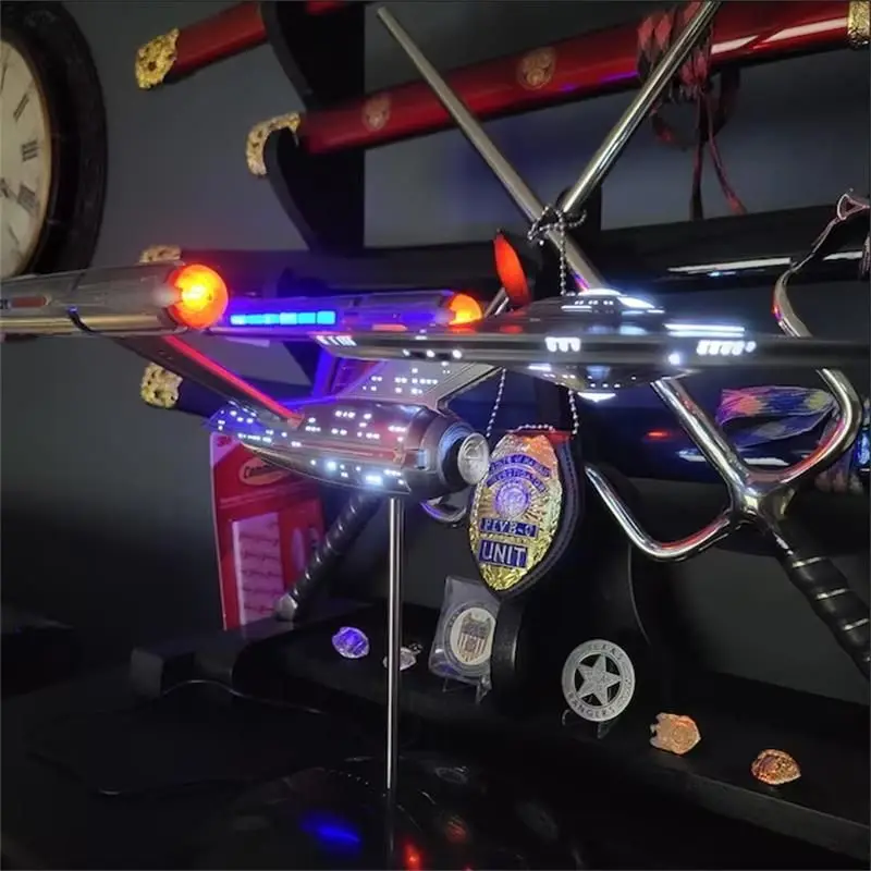 Aeronave de metal réplica estrela treks empresa 1:1000 modelo montar nave espelta artesanato ornamento brinquedo colecionável presente