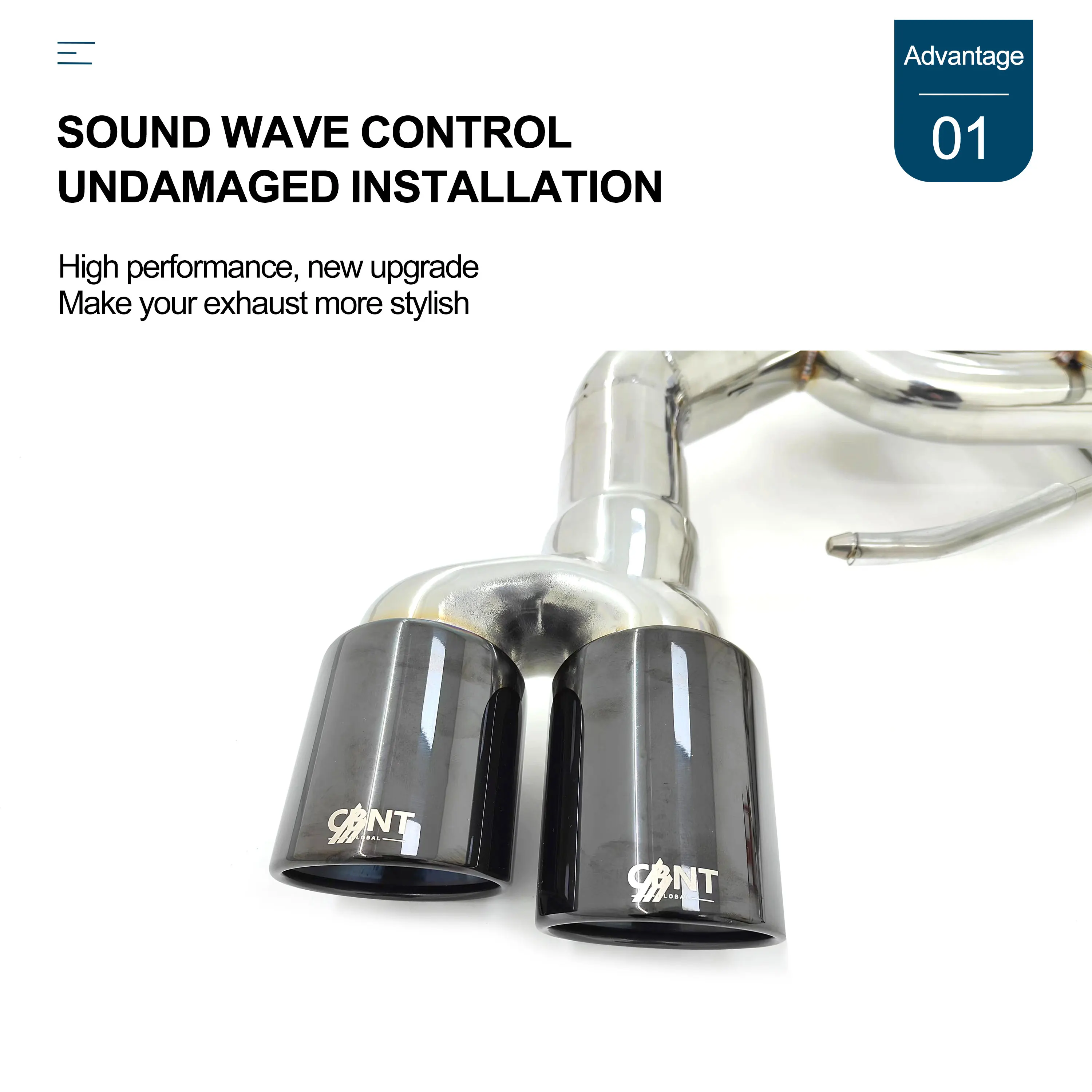 CBNT Schnelle Lieferung X3 M40i G01 Auspuff Valvetronic Schalldämpfer Catback Auspuff für BMW X3 X4 G01 G02 M40i B58 3,0 T Fernbedienung