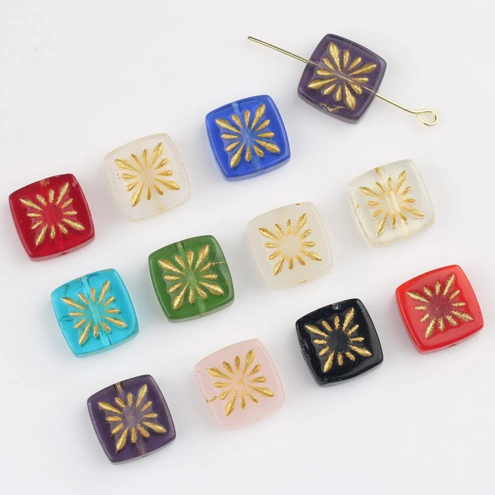 

Cordial Design 11*11MM 100Pcs Hand Made/Bohemian Crystal Beads/DIY Czech Glass/Jewelry Findings & Components/Square Shape #19068