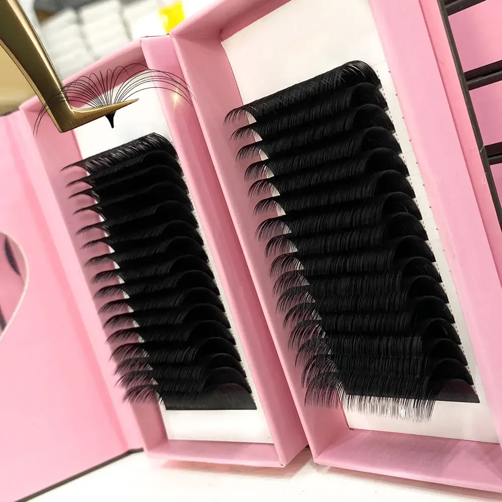 13PCS Eyelash Extension Supplies 0.03 05  Matte Cashmere Lash Trays Matte Black Lash Extensions