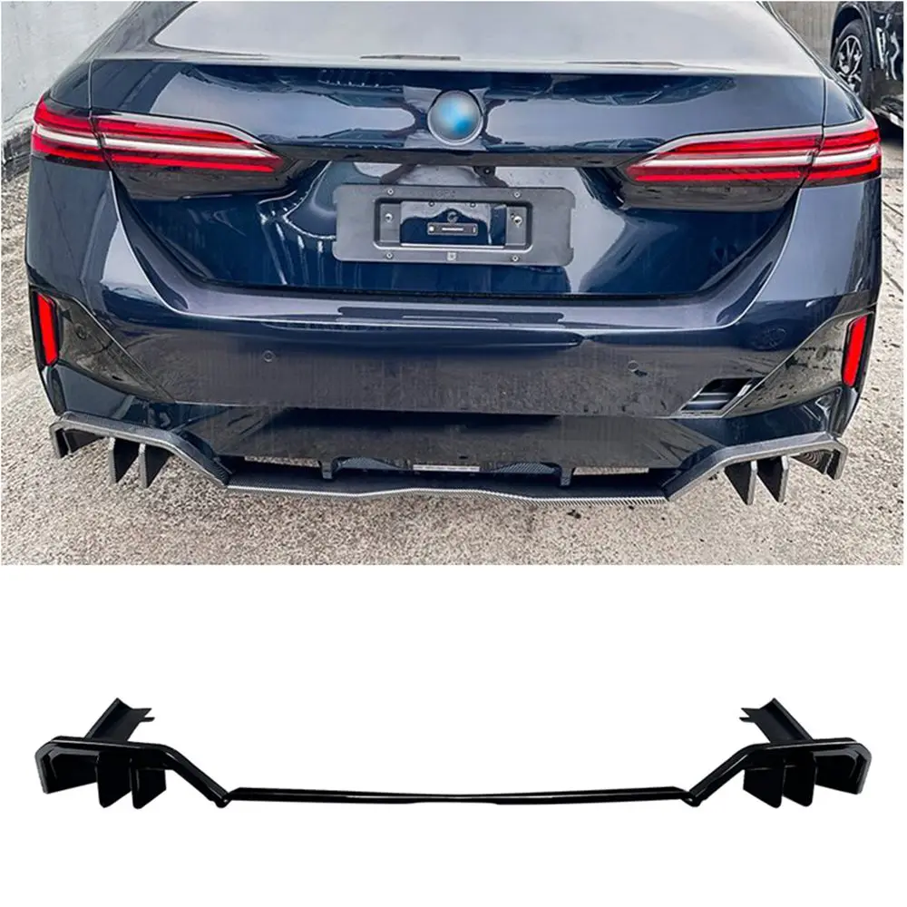 Carbon Fiber Black Rear Bumper Diffuser Spoiler For BMW 5 Series i5 G60 G61 M Sport 2023 - 2025 520i 530i 530e 540i 550e M560e