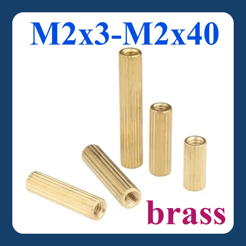 

M2x3-M2x40 round knurled double-through copper posts 4.8 grade brass double-ended copper posts