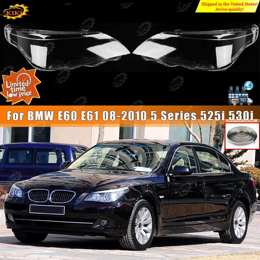 Headlight housing Fit For BMW E60 E61 2008-2010 5 Series 525i 530i Headlight lens Perforated automotive headlight cover