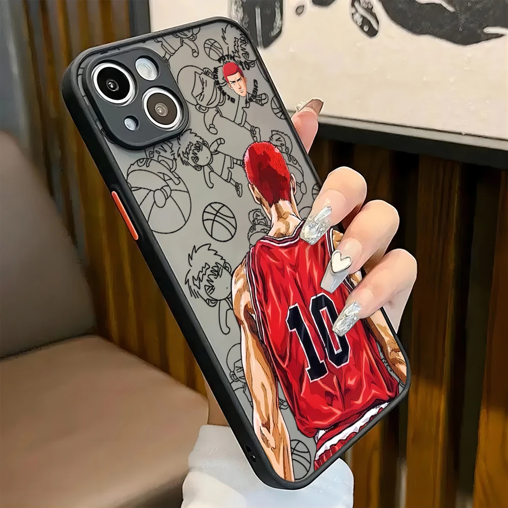 Etui na telefon Hot Blood Anime Slam Dunks do Xiaomi Redmi Note 13 12 11 10 10C 10X 9 9A 9T 9C 8 7 Pro Plus 5G Matte Clear Cover