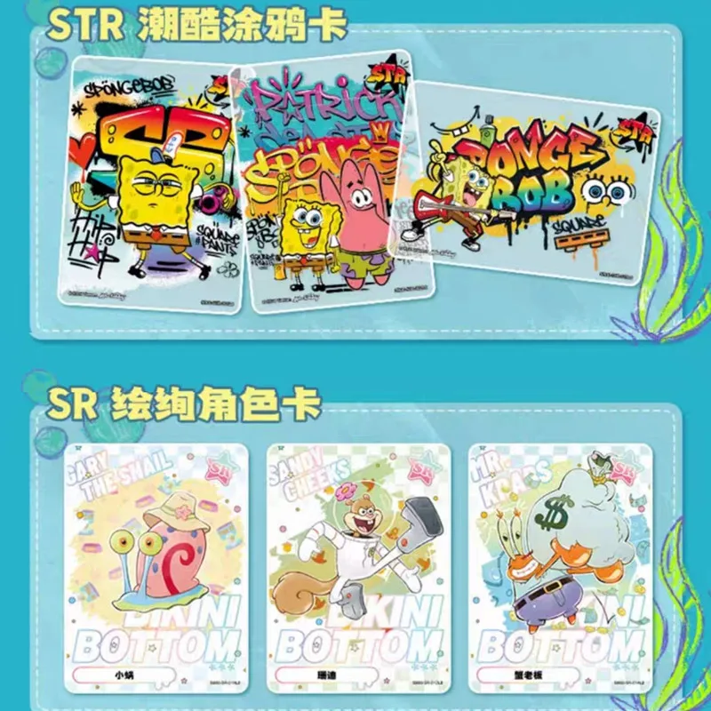 Original KAYOU Anime SpongeBob SquarePants Patrick Star Card Collection Trading Cards Cartoon Funny Bikini Beach Collection Card