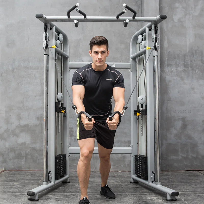 High Quality Steel Double Pulley Multifunctional Trainer Integrated Gym Machine Squat Power Rack For Commercial Use Gym