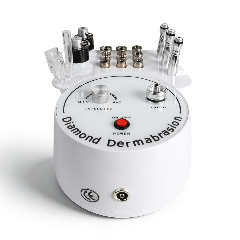 Professional 3 in 1 Diamond Dermabrasion Machine featuring Diamond Microdermabrasion, Spray Bottle Hydration, and Vacuum Glass Tube Therapy for skin resurfacing, pore cleansing, blackhead removal, and facial rejuvenation. Ideal for beauty salons, spas, and aesthetic clinics. 3 in 1 Diamond Dermabrasion Machine