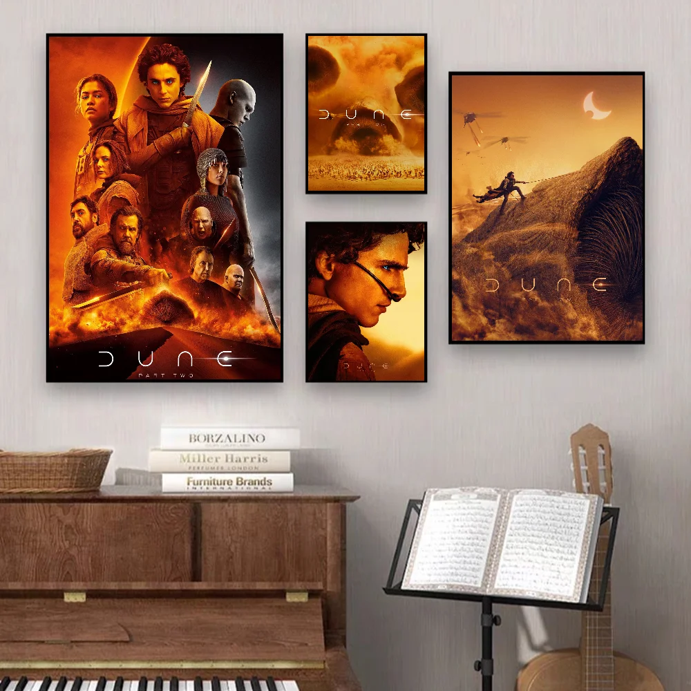 الكثبان الرملية الجزء 2 2024 فيلم الخيال العلمي الفيلم الكلاسيكي الملصقات HD جودة ملصق جدار الفن اللوحة دراسة الشمال ديكور المنزل