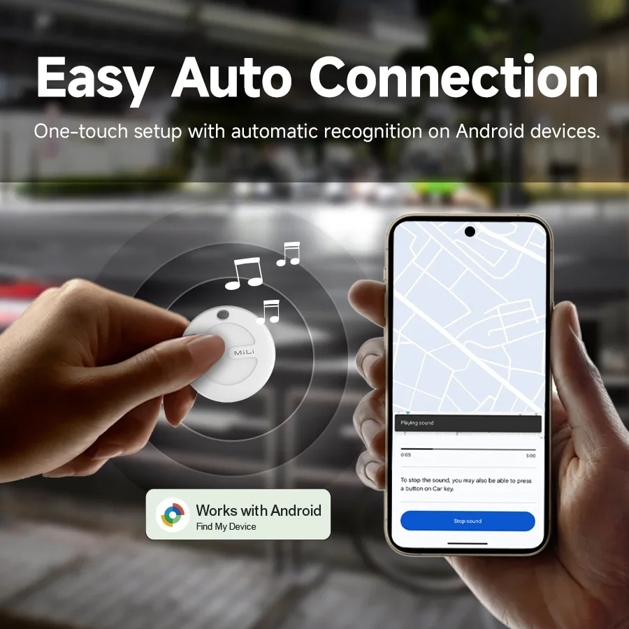 جهاز تعقب MiTag Go المتوافق مع البلوتوث لجهاز Android Item Finder يعمل مع Google Find My Device Tracker