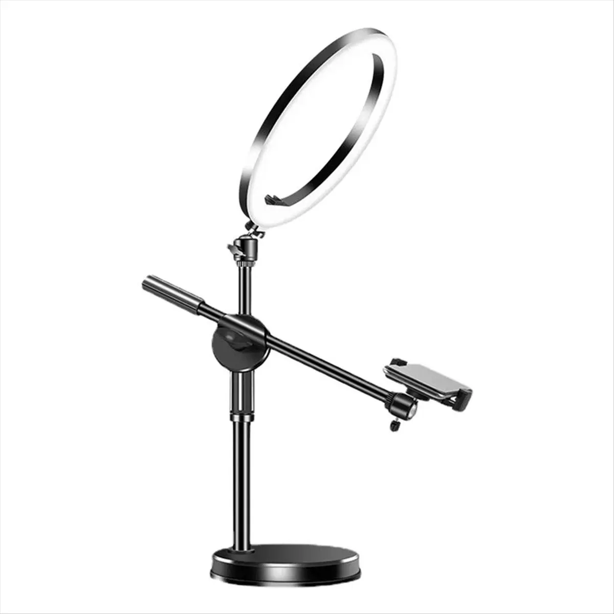 B21B Overhead Tripod for Mobile Phone Smartphone Desktop Video Stand with Ring Light for Table Photography