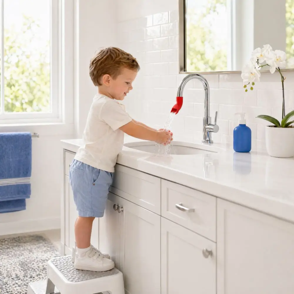 Splash-proof Kitchen Faucet Extender No Assembly Required Extended Length Tap Sink Accessories Quick Connect Creative