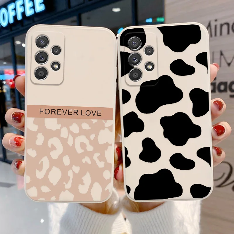 Leopard Phone Case For Samsung A54 5G A53 A52S A51 A50 A33 A34 A32 A31 A22 A13 A12 S23 Ultra S22 Plus S21 S20 FE Soft TPU Cover