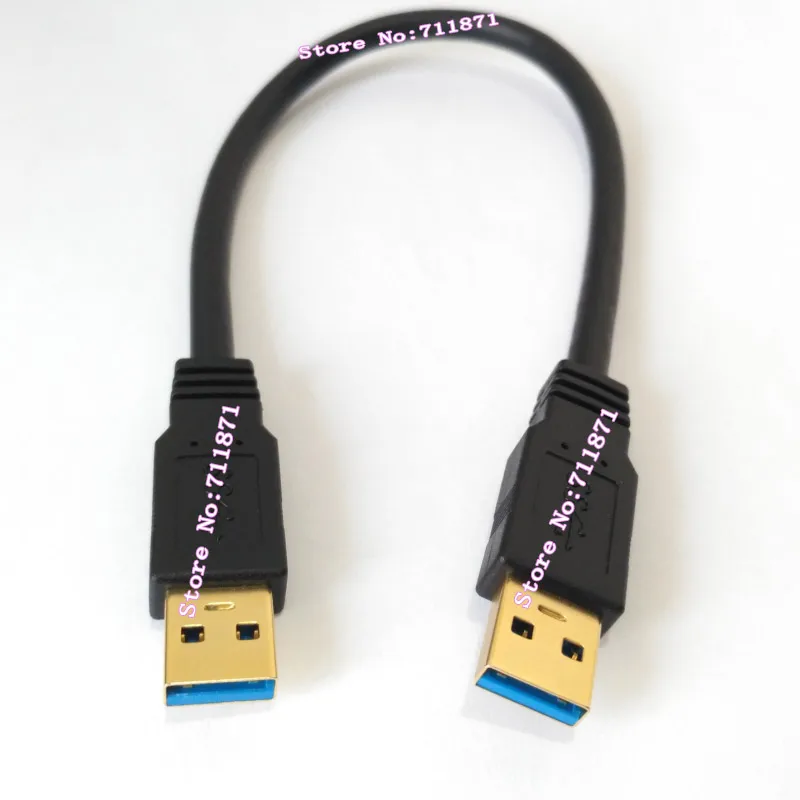 كابل USB أسود للذكور إلى الذكور ، 30 ، USB ، ذكر ، ذكر ، USB ، كابل خط بيانات الطاقة ، سلك سلك مزدوج للذكور