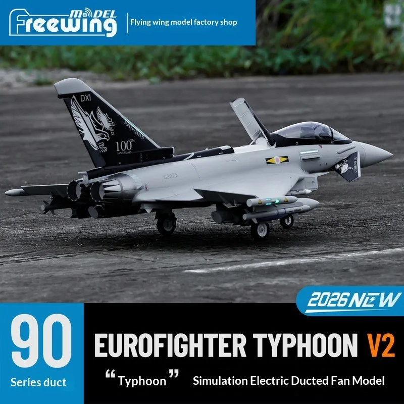 Freewing 90mm "Typhoon" V2 New Version Rc Remote Control Assembled Fixed Wing Model Electric Ducted Jet Fighter