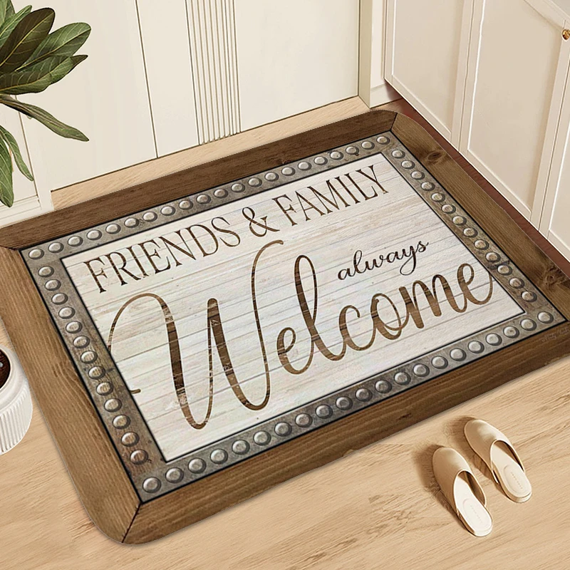 

Welcome Mat Home Entrance Door Doormat Washable Non-slip Kitchen Bedroom Rug Carpets for Living Room Foot Mat Soft Bathmat