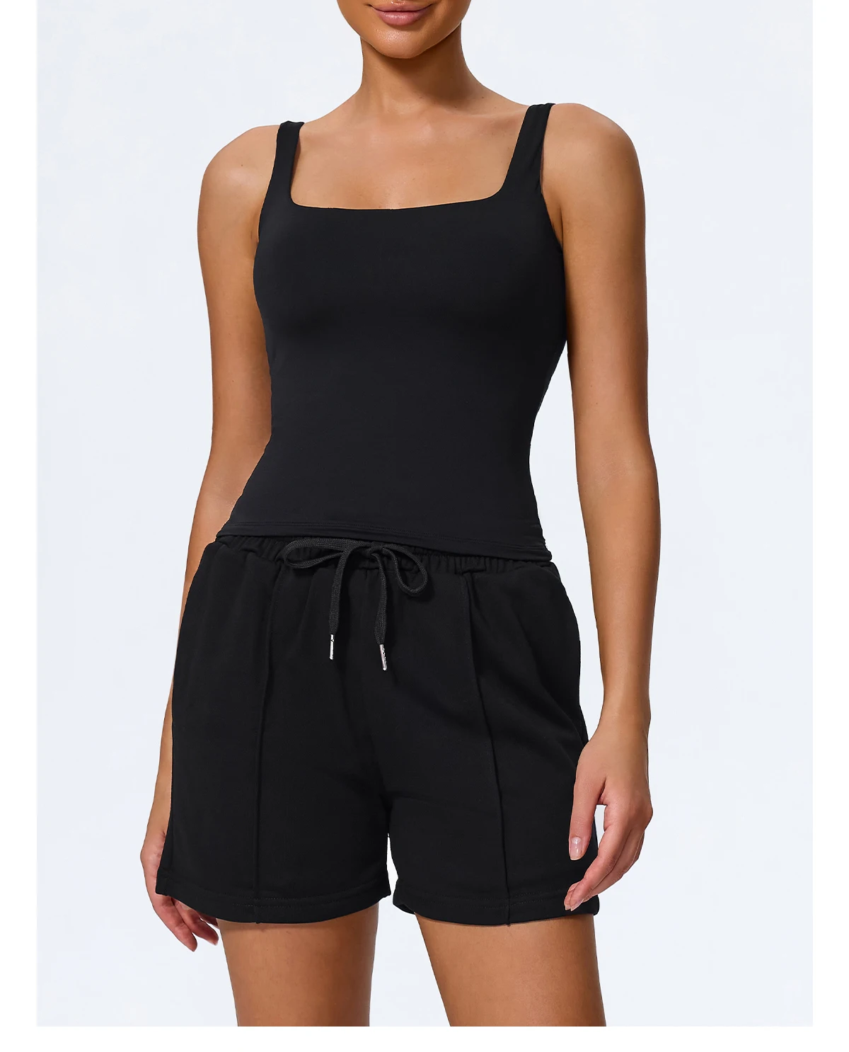 Hearuisavy Sommer Damen Workout Tanktop Gym Enganliegendes Unterhemd Atmungsaktiv Schnelltrocknend Ärmelloses Yoga-Oberteil Lauf-Sportweste – Detail 27