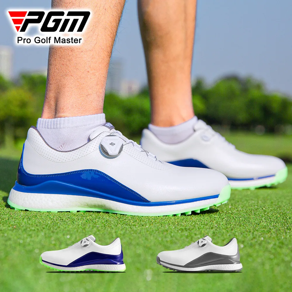 

PGM Male Golf Sports Shoes Waterproof Golf Sneakers Men Breathable Anti-slip Spikes Trainer Soft Popcorn Midsole Footwear 39-44