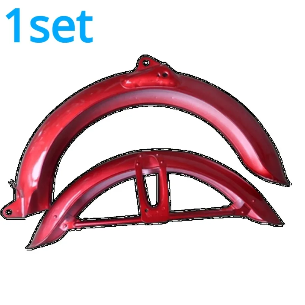 For Motorcycle Jh70 Front and Rear Fender Masonry,Black White.Stainless Steel Silver Green Red Metal Mudguard, Stainless Steel