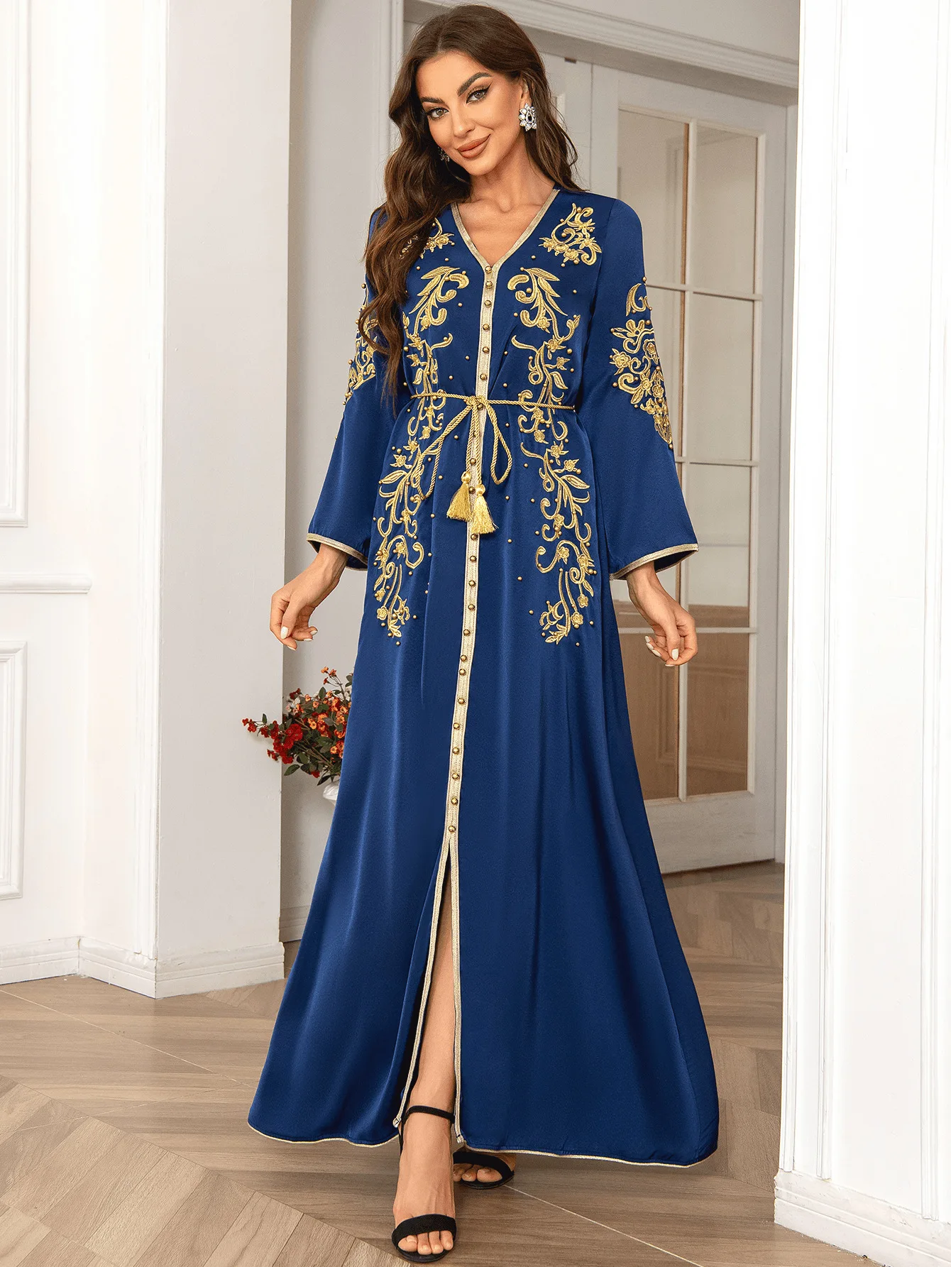 Morocco Dress Women Embroidery Muslim Abaya Fashion Dubai Abayas Ramadan  Elegant Party Dresses Vestidos