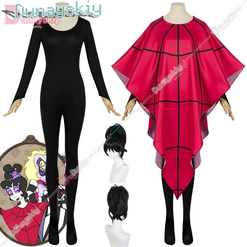 Lydia Deetz Cosplay Kostuum Kleding Pruik Underworld Archmage Cosplay Film Beetle2juice Kleding Cos Gestreept Pak Anime Cosplay