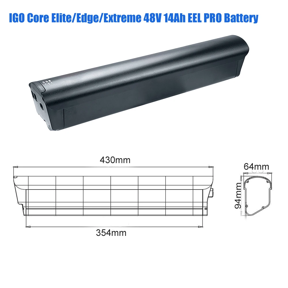 

48 В Reention Ebike Battery EEL Pro 10,4 Ач 14 Ач Замена скрытых литий-ионных аккумуляторов для IGO Core Elite Edge Extreme EEL аккумулятор