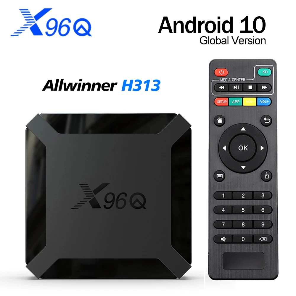 Хит продаж, ТВ-приставка X96Q на Android 10,0, 2 ГБ, 16 ГБ, четырехъядерный Allwinner H313, 4K VS X96 Mini, телеприставка, быстрая доставка