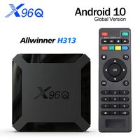 Hot X96Q Android 10.0 Fast Smart TV BOX 2GB 16GB Allwinner H313 Quad Core 4K VS X96 Mini Set top box fast shipping