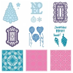 Christmas Tree Cutting Dies Retro Frame Metal Die Cuts Knife Mold For DIY Scrapbooking Album Card Making Decoration Paper Craft