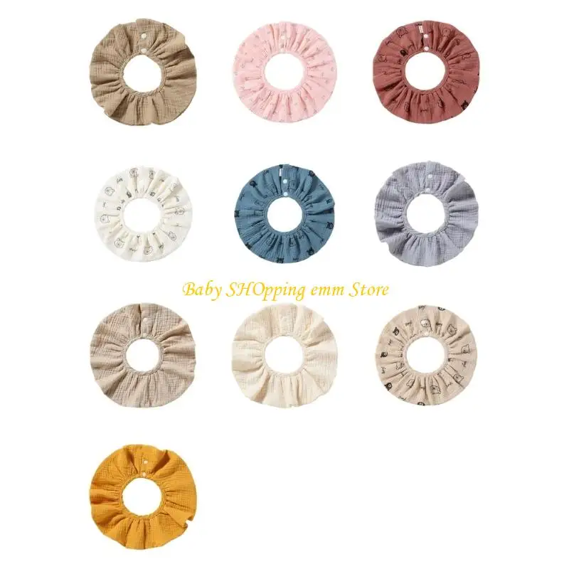 

23GD Cotton Bib 4-layer Cartoon/Solid Color Baby Feeding Towel Comfortable Saliva Towel Newborns Burping Cloth for Boy Girls