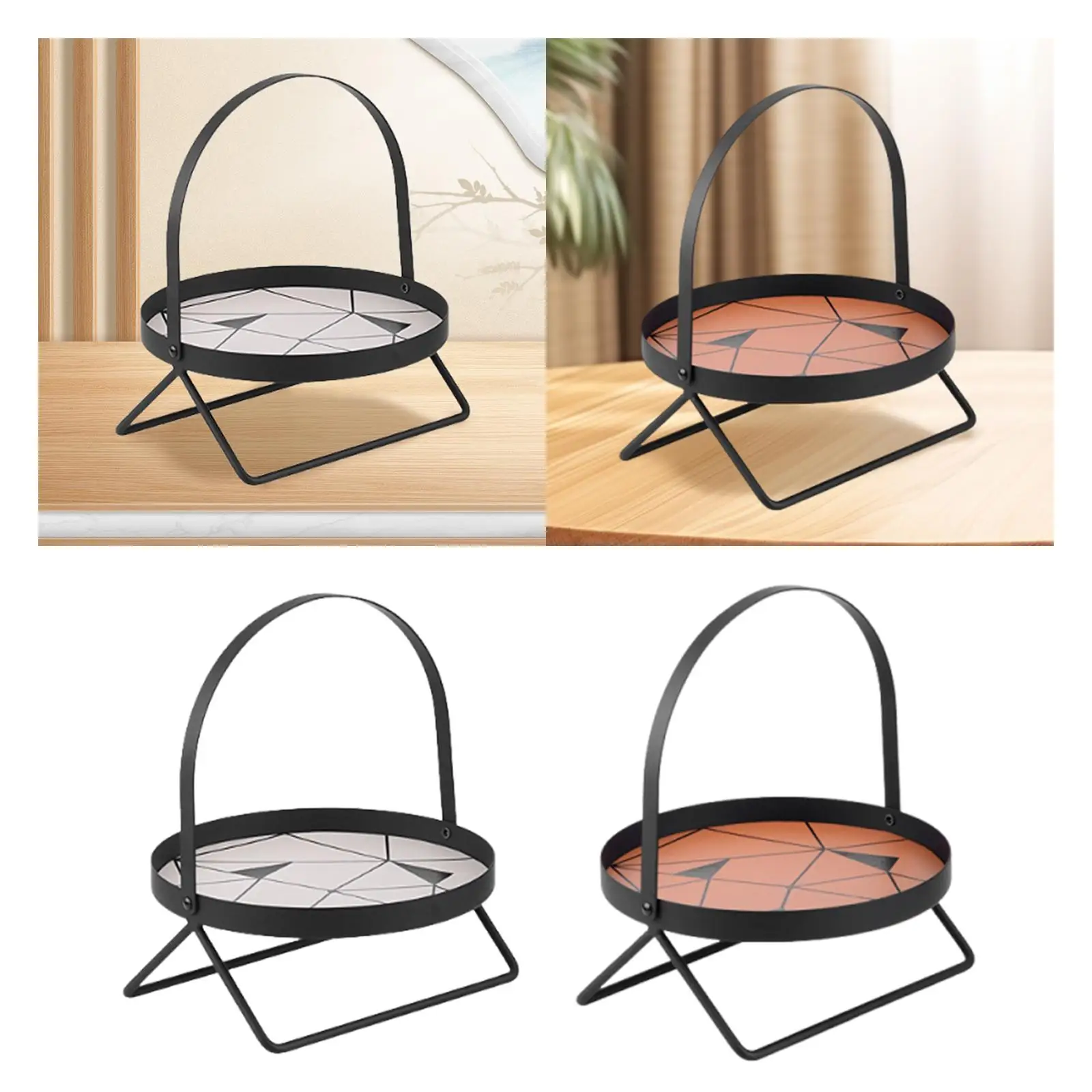 Bedroom Round Storage Tray Makeup Perfume Holder Multipurpose Cosmetics Jewelry Display Stand for Home Use Vanity Hallway