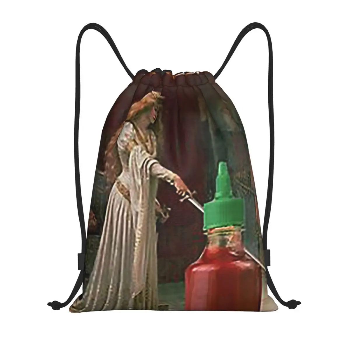 Sir Racha Sriracha Sauce Backpacks Multi-function Drawstring Bags Sports Bag Book Bags for Travel School