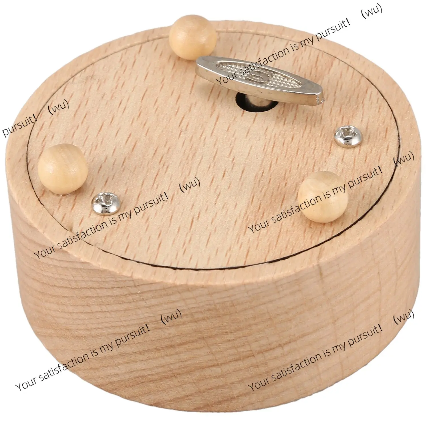 Round Blank Music Box Birthday 'S Day Gift Figurine Resin Handicraft Miniatures No Specified Music